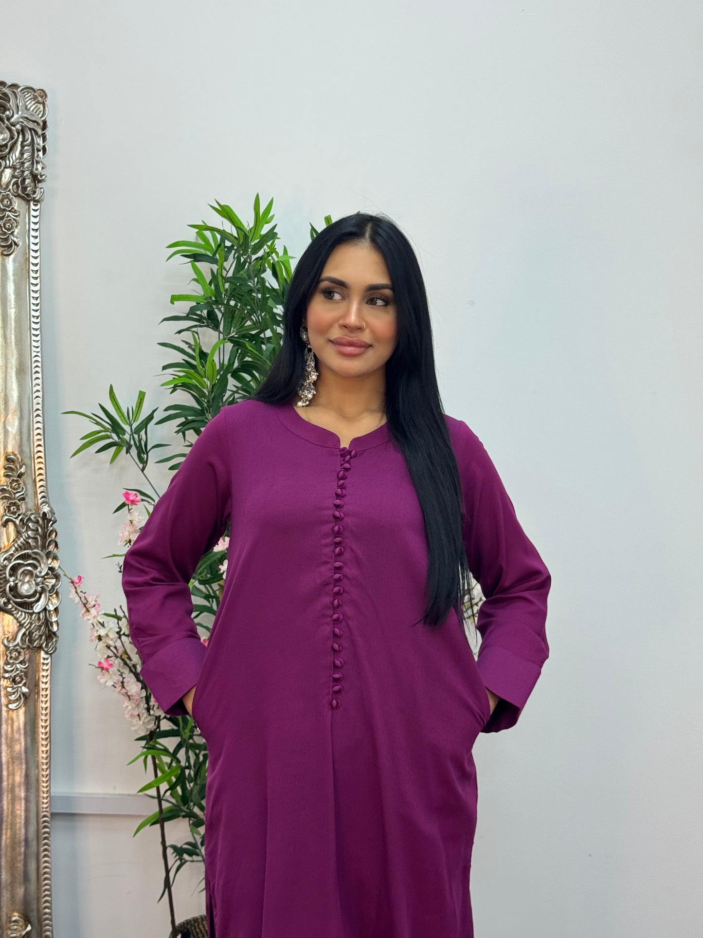 Basic Karandi - Winter Co-Ord - Magenta