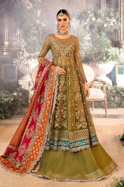 Mehndi - Maria B Inspired Maxi Lehnga -