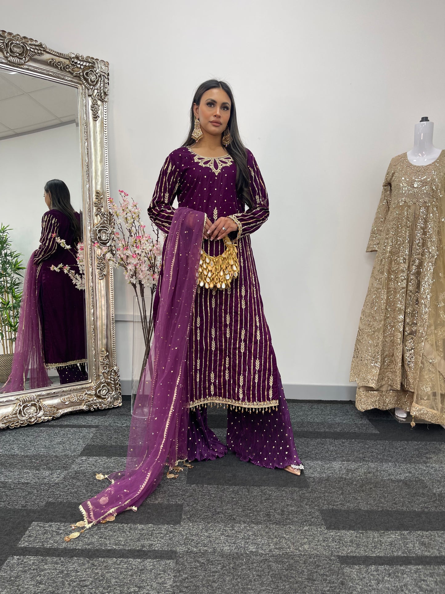 Fruity Plum - Velvet Pret - with crushed sharara - AA