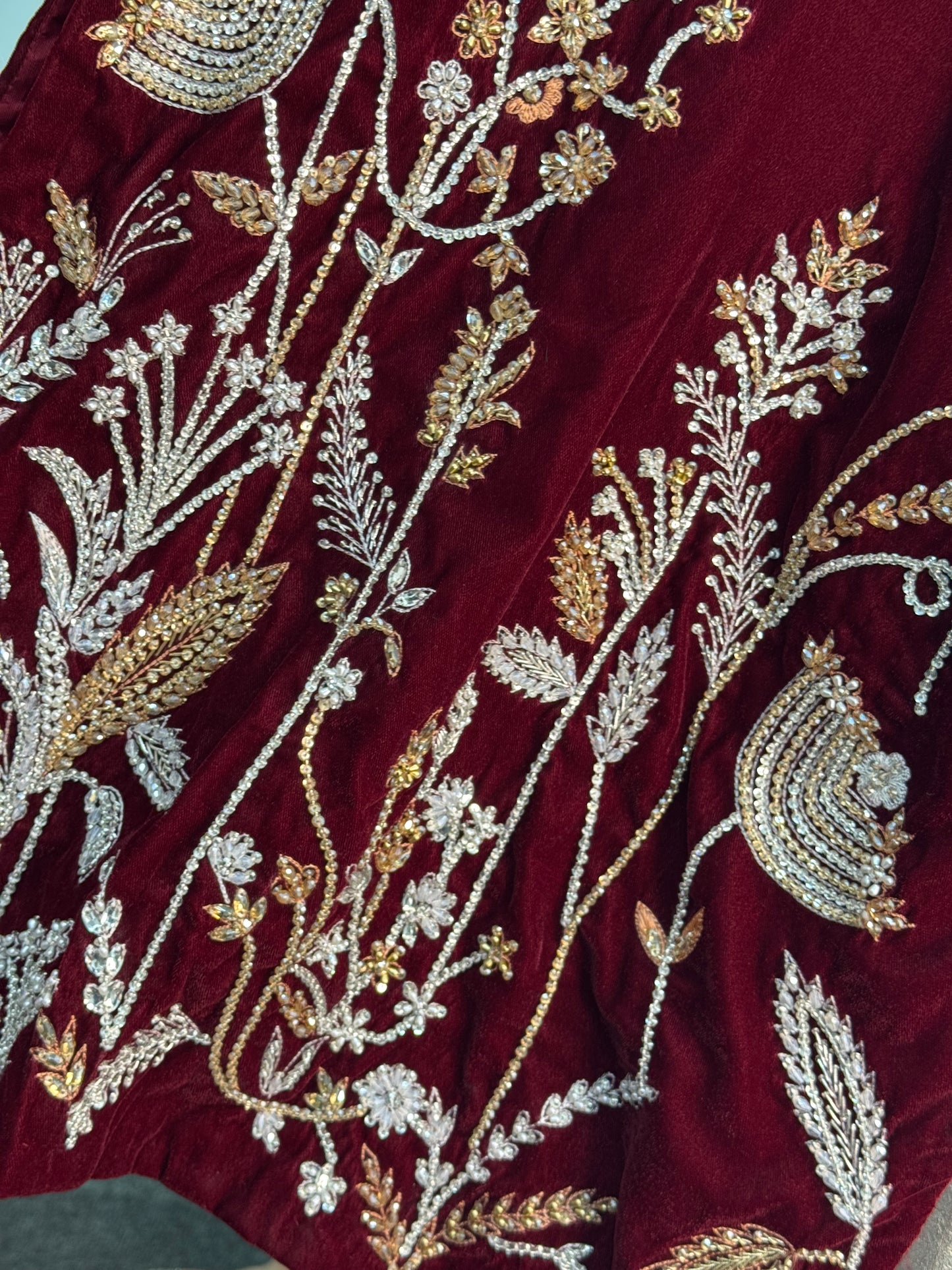 (Pre Order 3/4 Weeks) “Ayeza”Velvet - Maroon