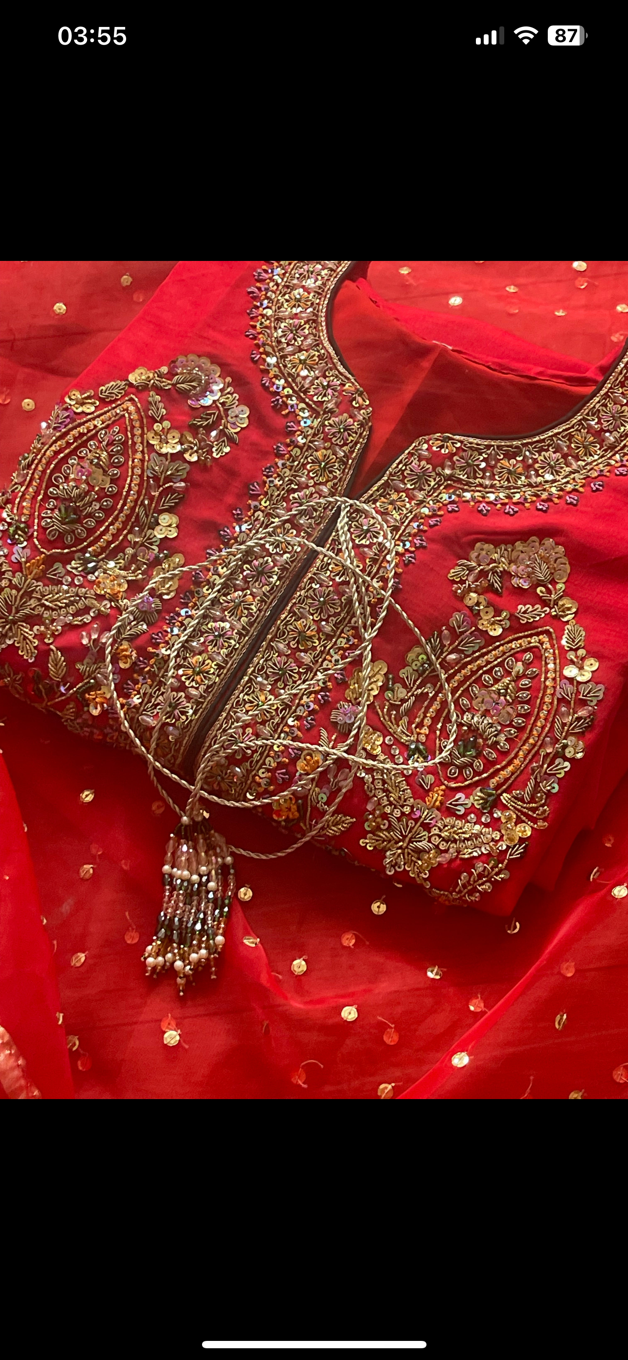 Preorder Only 4 weeks “Rose Red” Red and Gold Party Wedding Wear