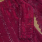 Tara - Korean Silk Cut Dana - Party Wear - CutWork - Maroon - taara