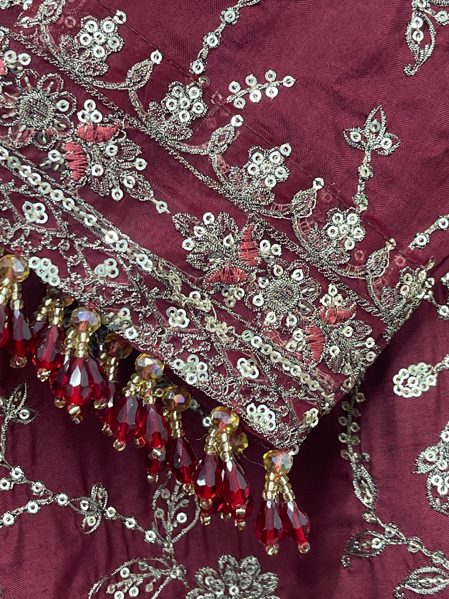 “Dulhan” Maria B Inspired - Maroon Garara - R