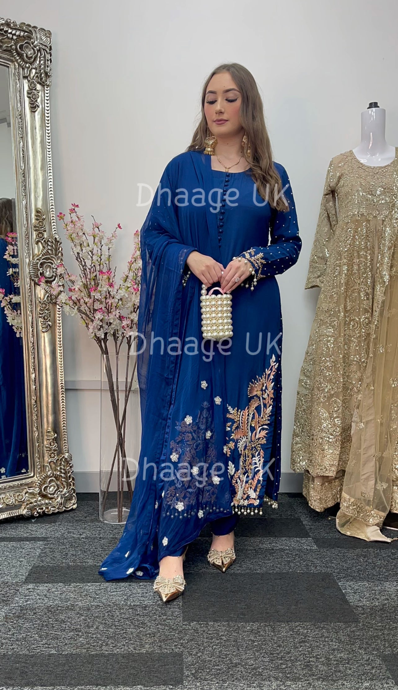 (Pre Order 4 Weeks) “Amber” Luxury Outfit - Blue -