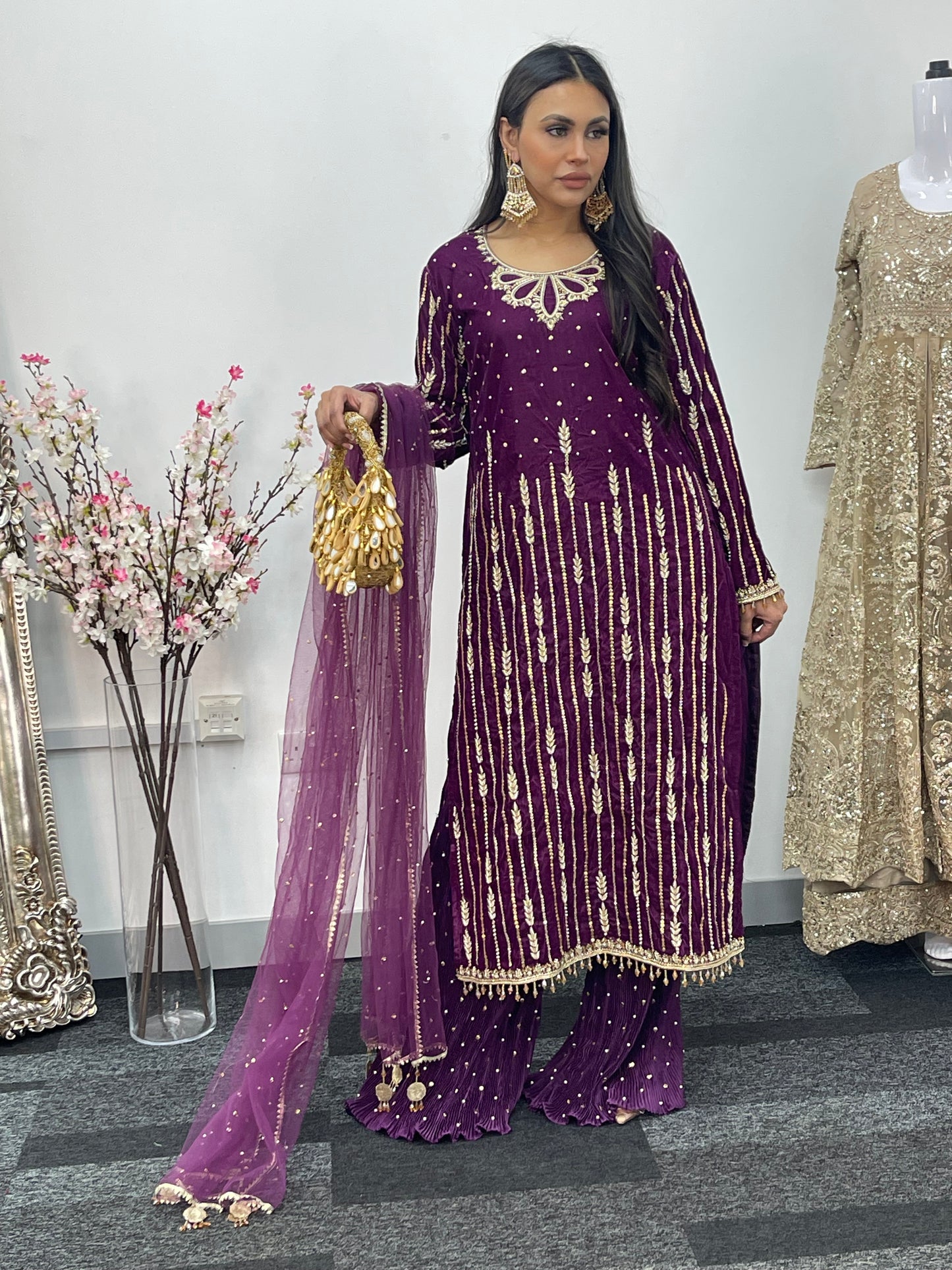 Fruity Plum - Velvet Pret - with crushed sharara - AA