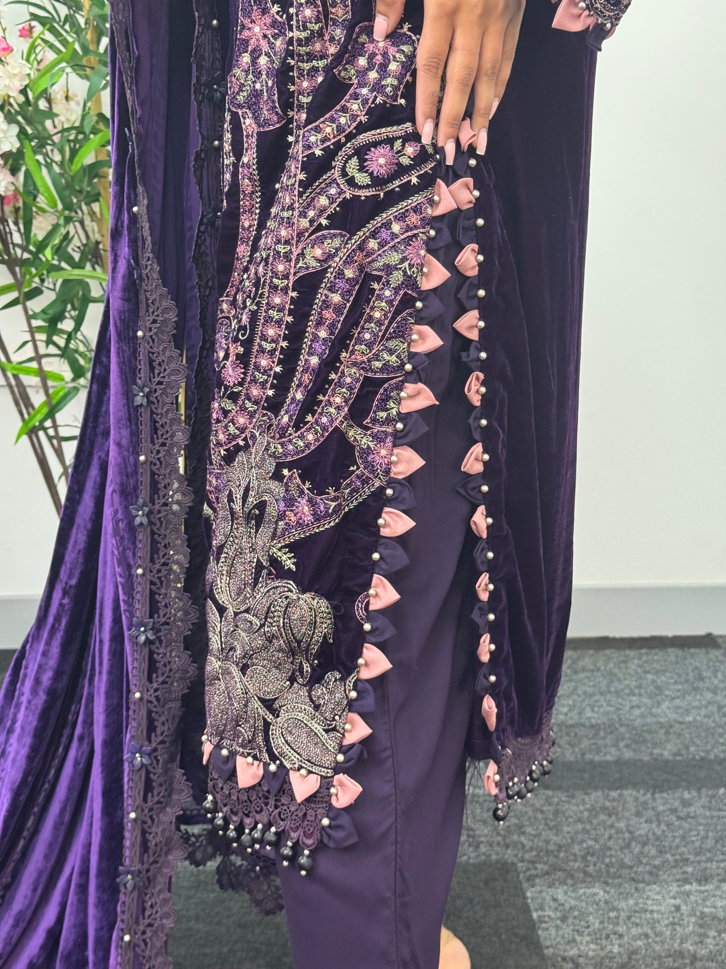 Maria B Luxury Velvet - Purple