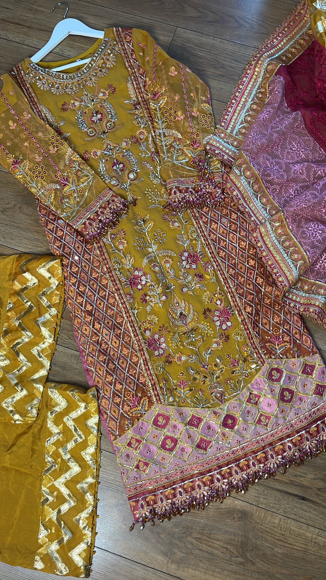 “Masakali” inspired by Gulaal - Mustard Wedding Suit - Yellow Party Wear