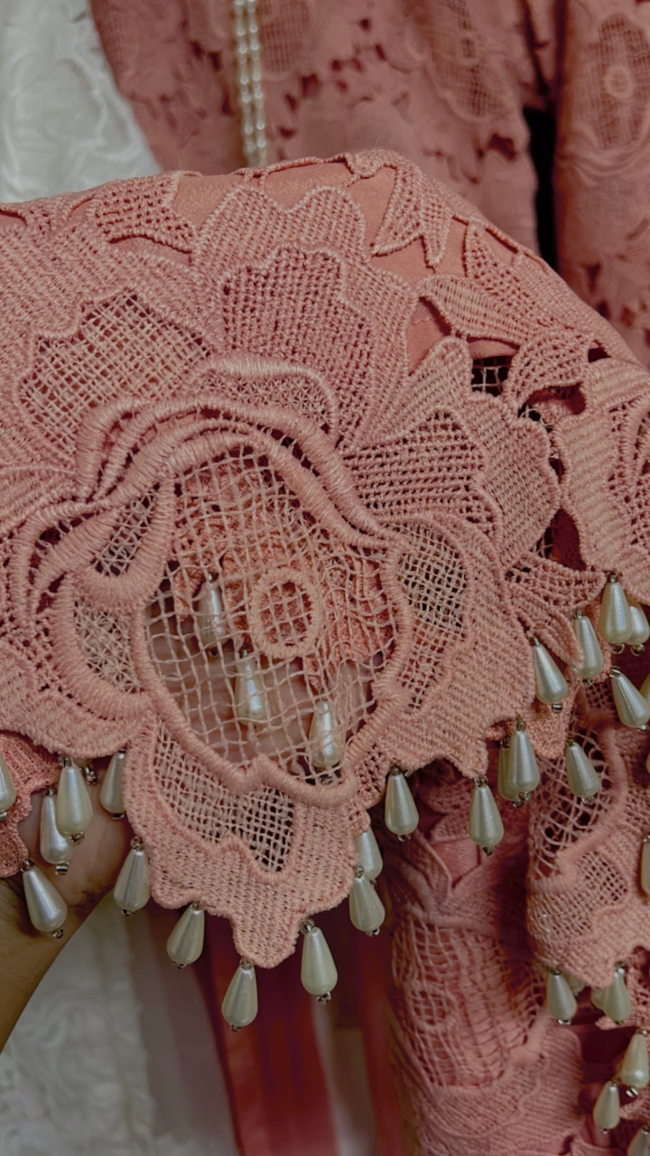 Lacy Crochet - diya - peach - dia