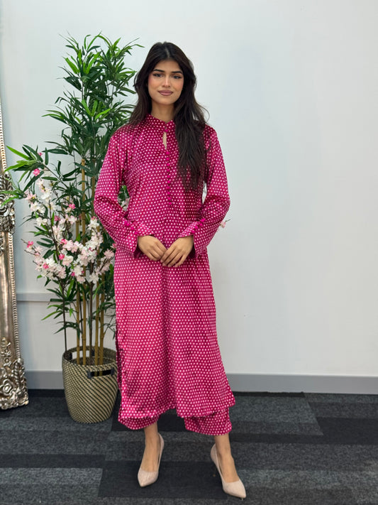 Polka Dots - Red - Shaneel Velvet