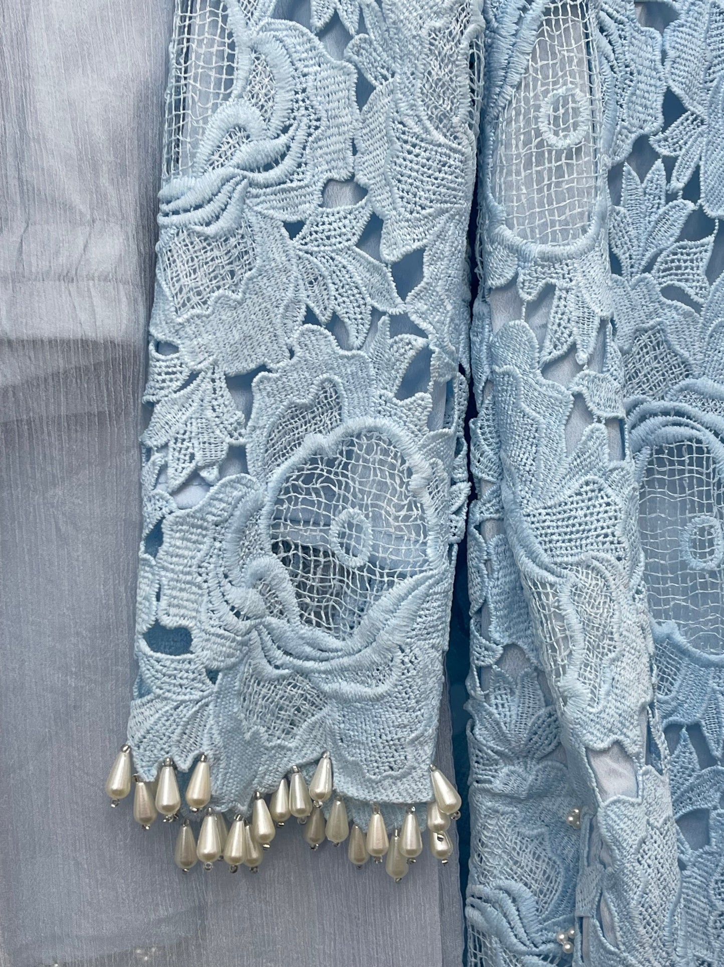 Lacy Crochet - diya - Blue - dia