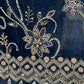 “Makhmal” Navy Velvet Cutdana -