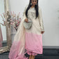 (Pre Order 3/4 Weeks)“Gulaabi” Luxury Outfit - Ombre Pink & Ivory