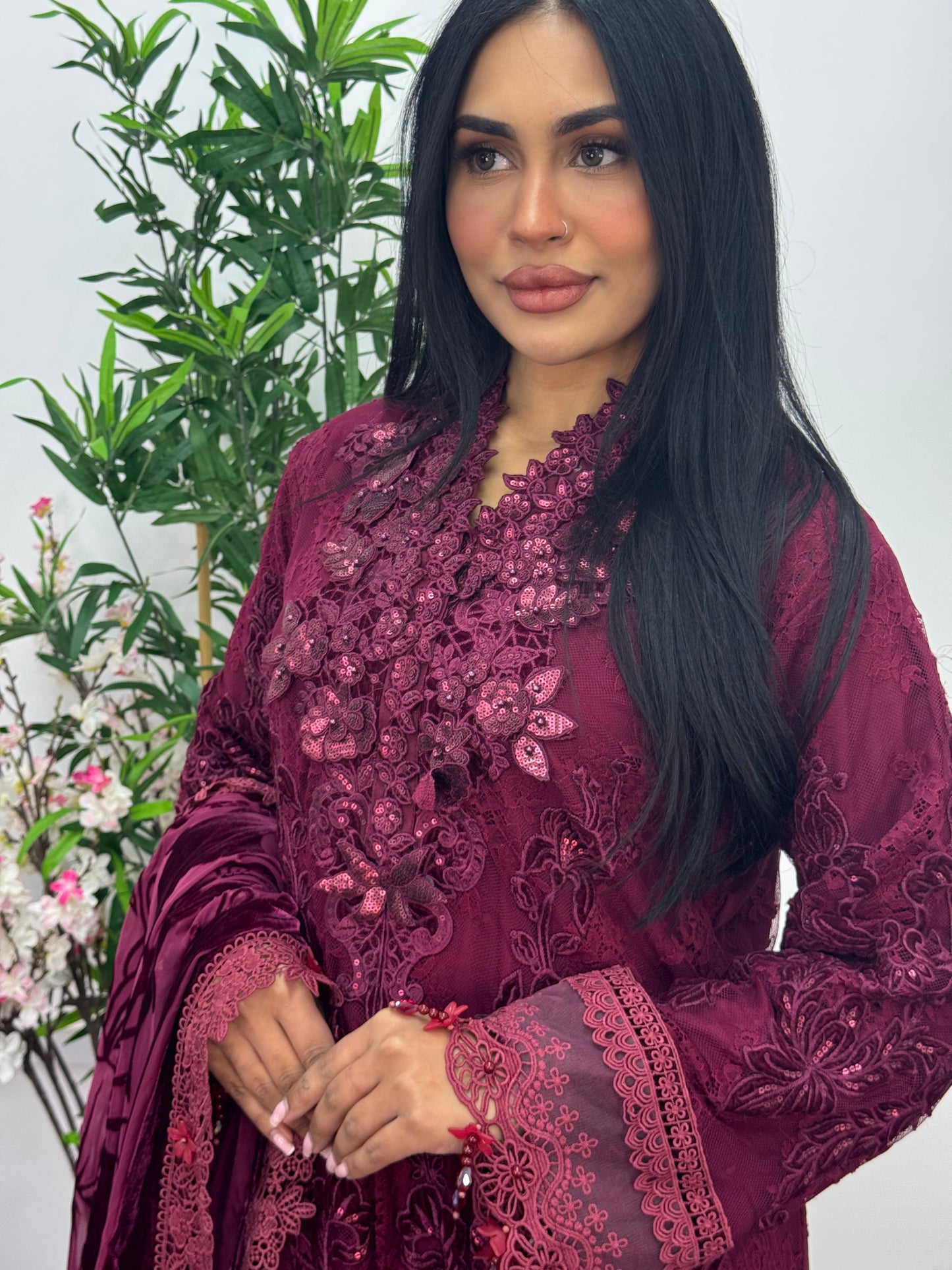 Maria B Luxury Velvet - Maroon