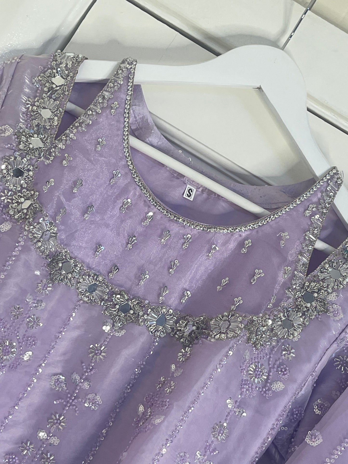 Ronaq- Korean Silk Cut Dana - Party Wear - Lilac