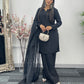 Saba - Farshi Shalwar - black -P