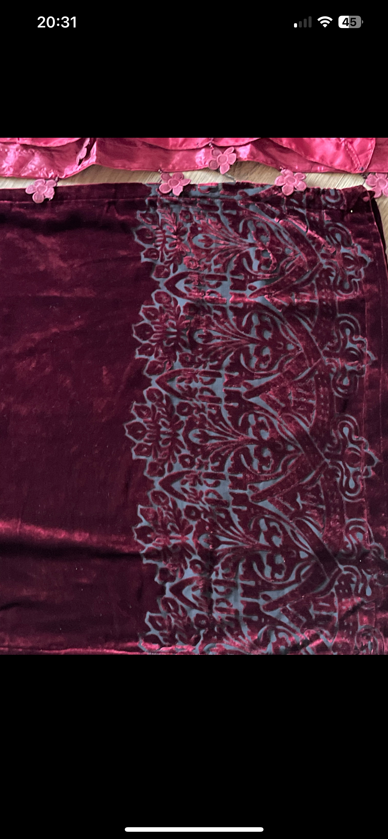 Wine - Sheesha X Velvet Maroon  Plachi Daman with silk dupatta winter