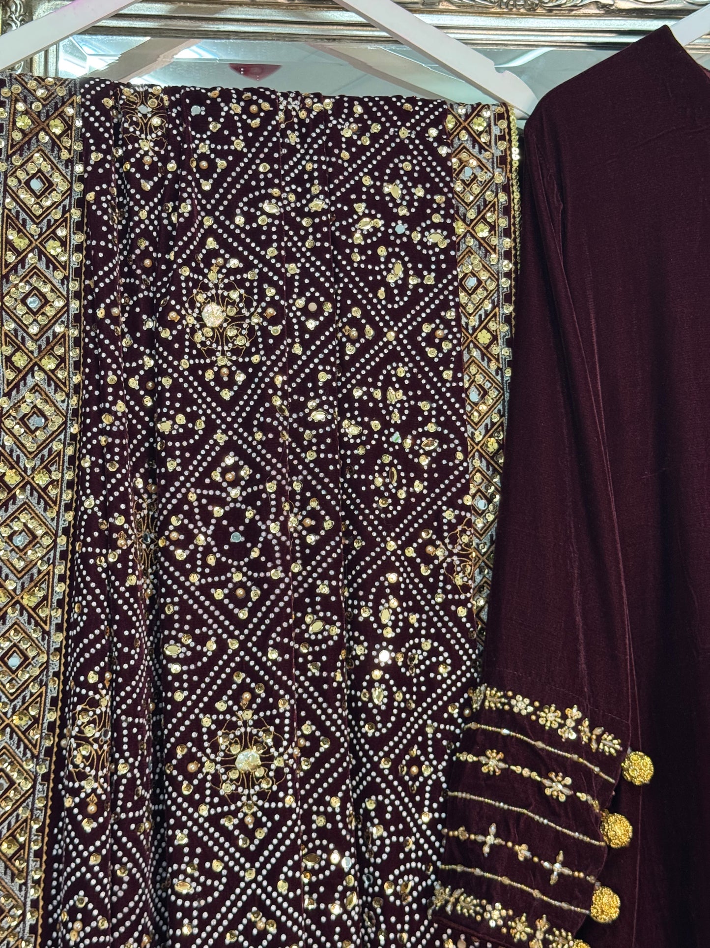 Komal - Burgundy Velvet