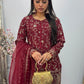 “Dulhan” Maria B Inspired - Maroon Garara - R