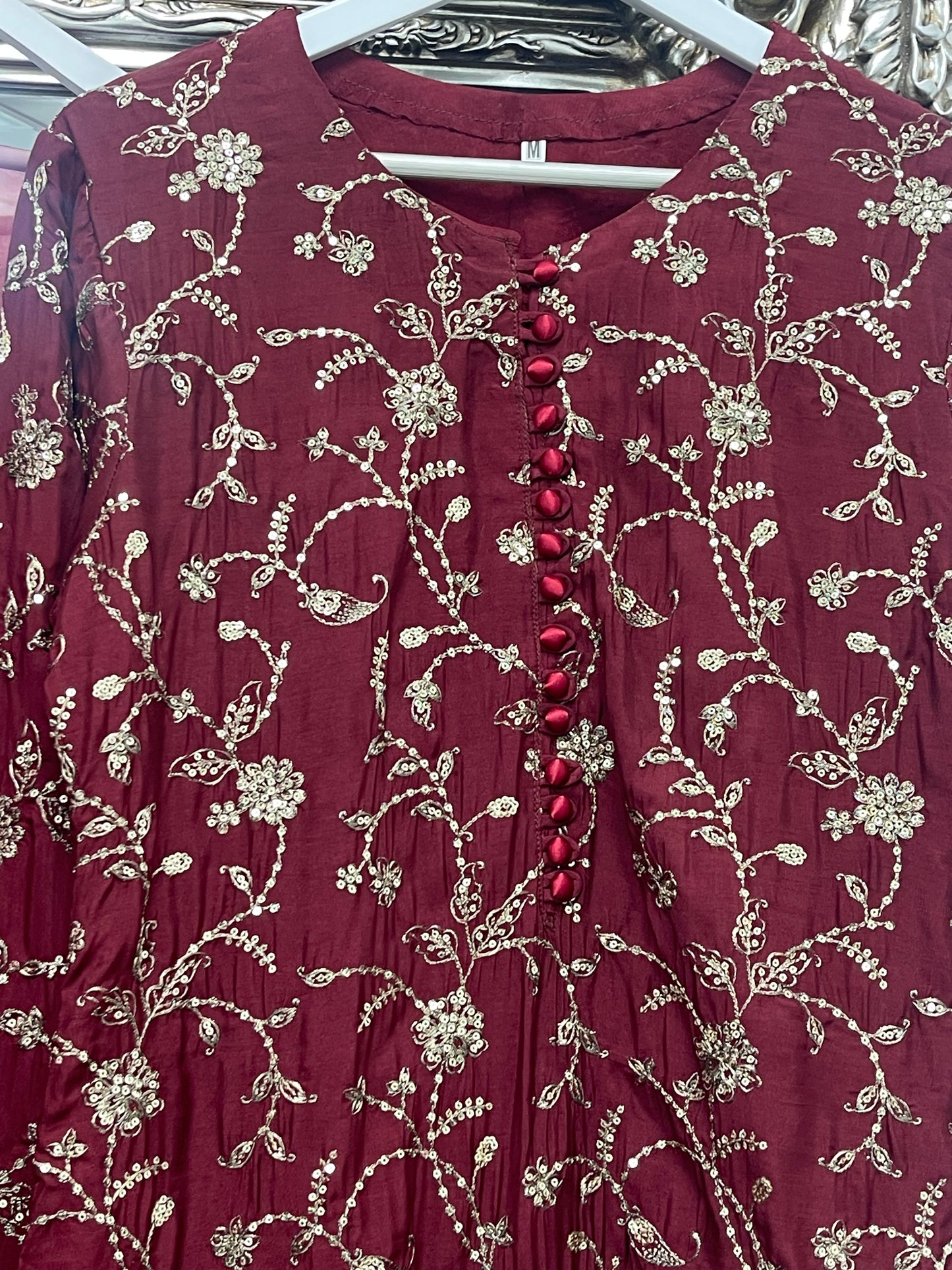 “Dulhan” Maria B Inspired - Maroon Garara - R