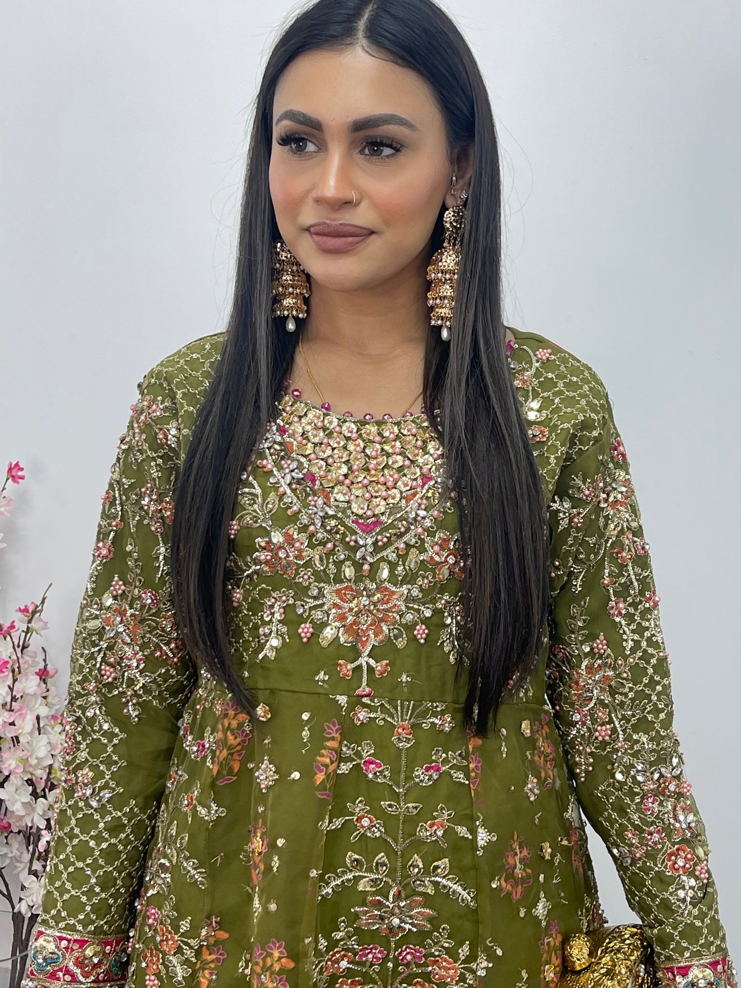 Mehndi - Maria B Inspired Maxi Lehnga -