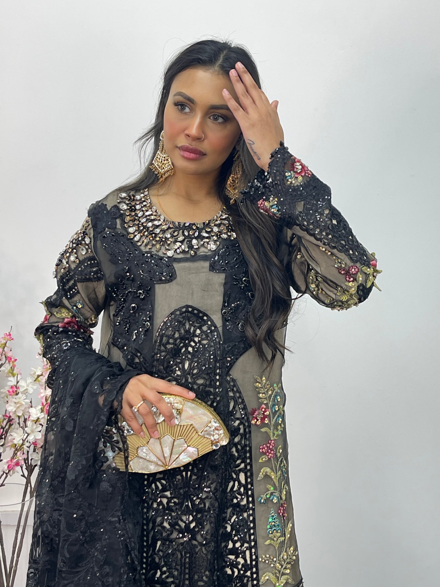 Nagin - Maria B Inspired Embroidered - Black - R