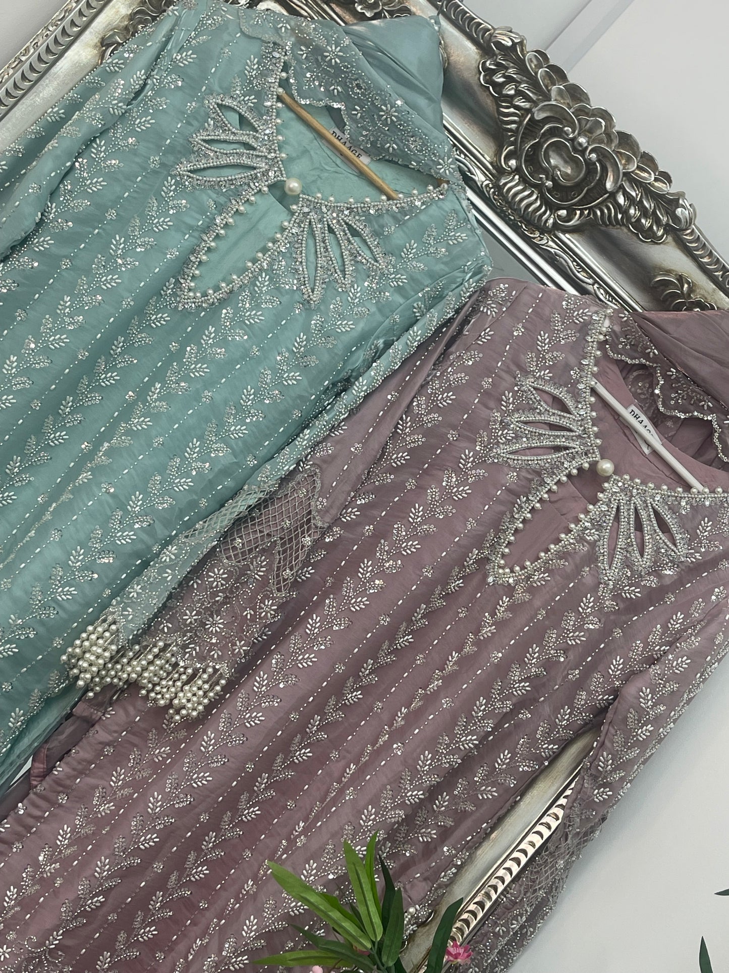 Choori - Cutdana Net - Pink - mint - K