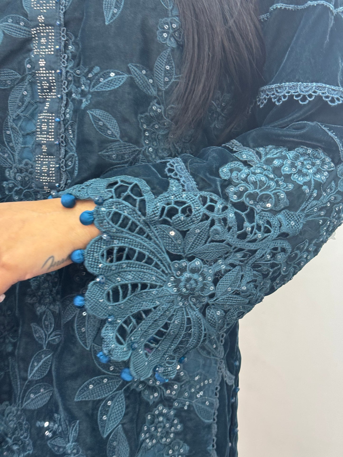 Maria B Luxury Velvet - Teal