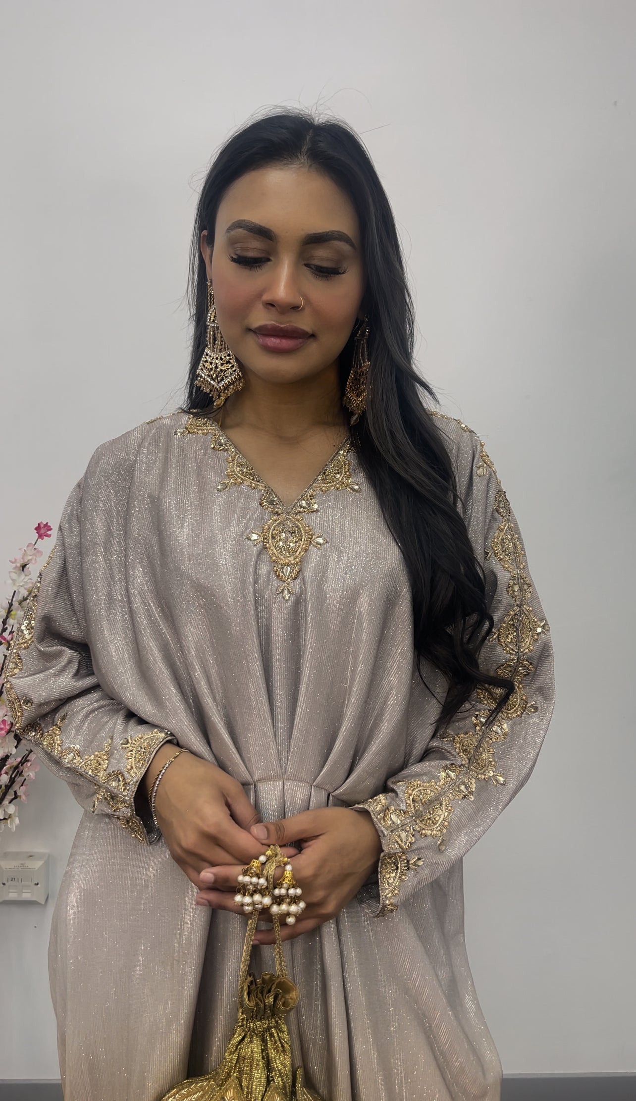 Moon Kaftaan - Ombre Party Wear Kaftan - brown -