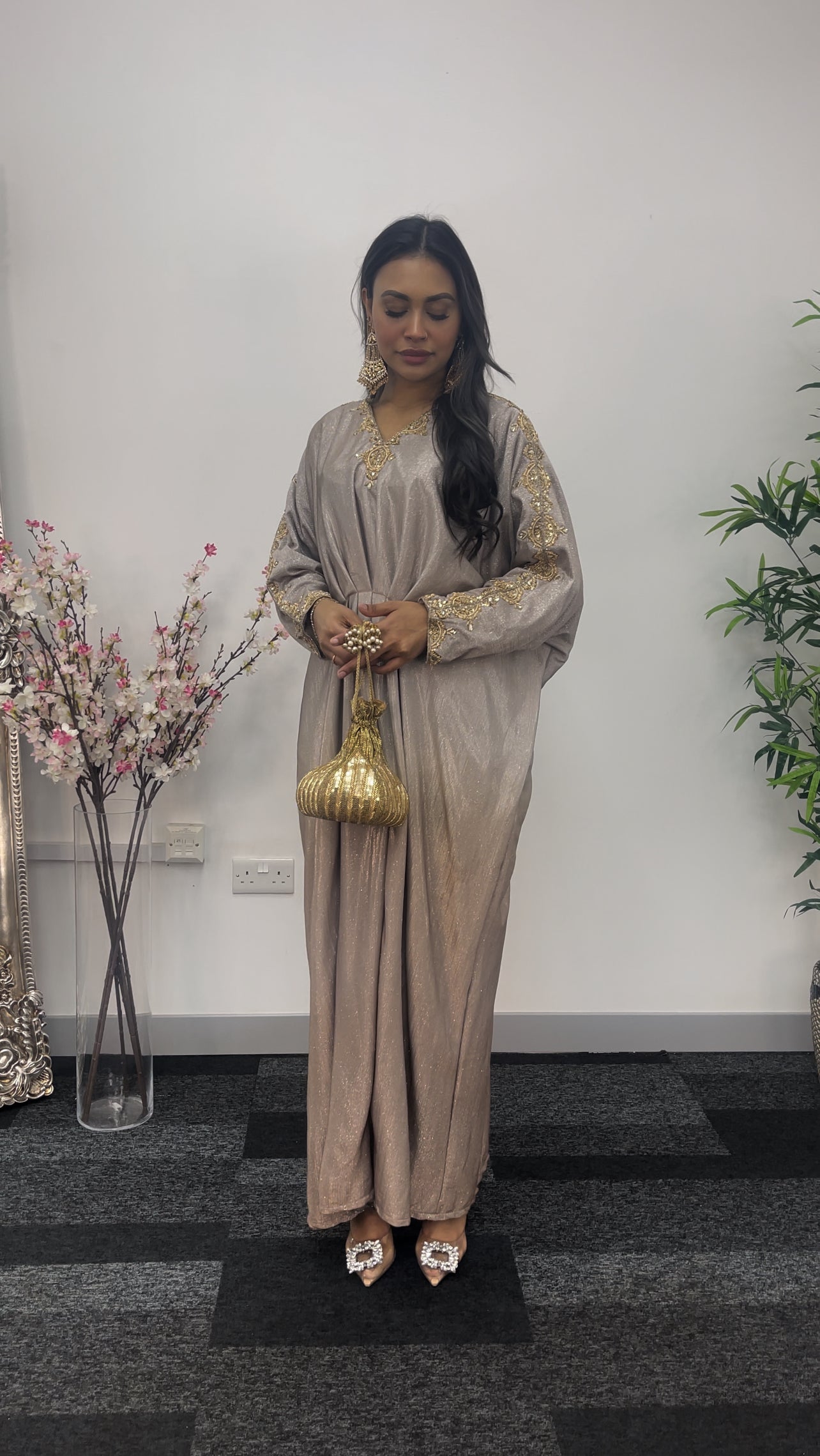 Moon Kaftaan - Ombre Party Wear Kaftan - brown -