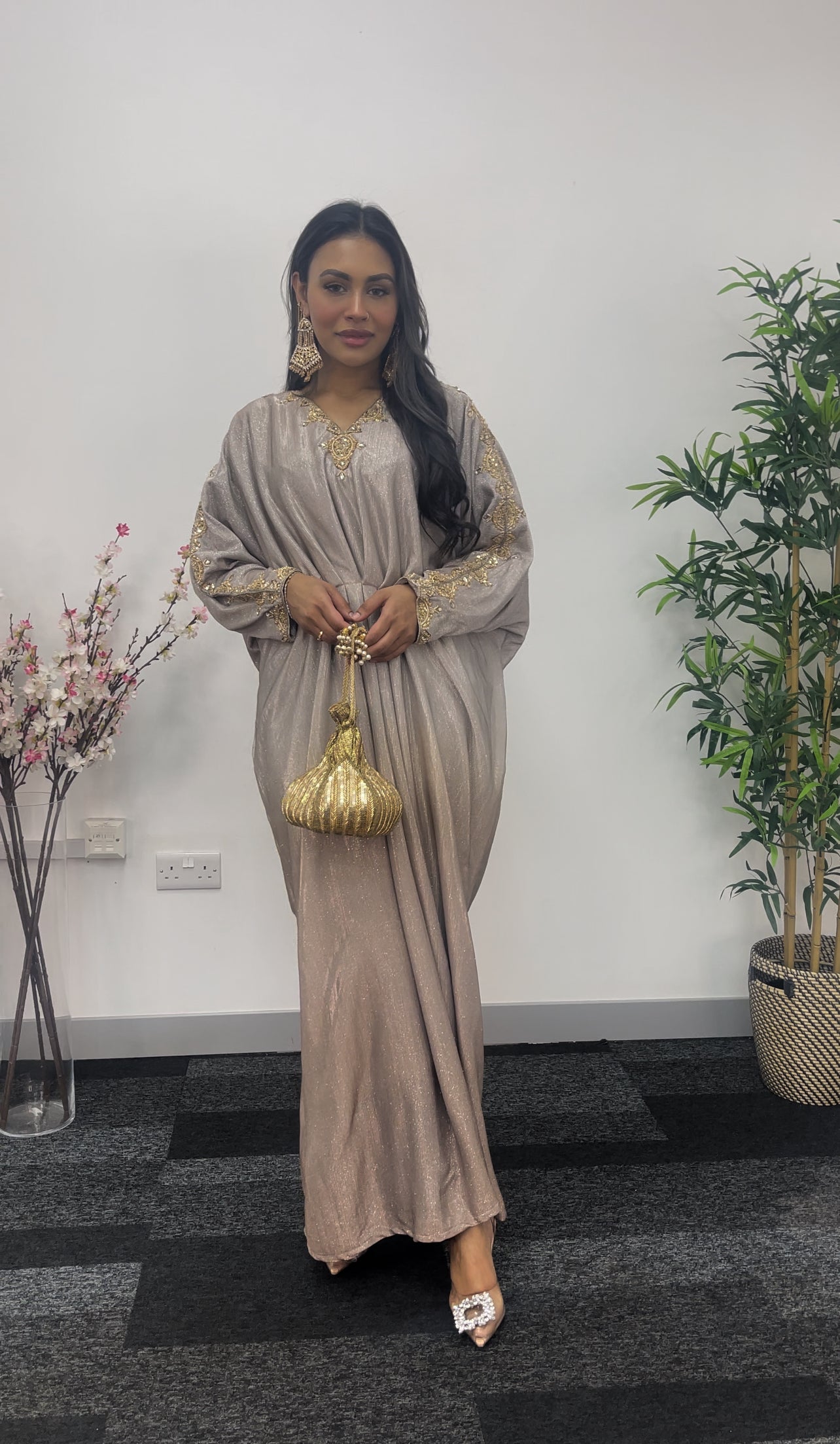 Moon Kaftaan - Ombre Party Wear Kaftan - brown -