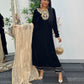 (Pre Order 3/4 Weeks) “Sawan” Velvet Pret Black Party Wedding Outfit