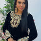(Pre Order 3/4 Weeks) “Sawan” Velvet Pret Black Party Wedding Outfit