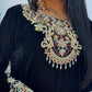 (Pre Order 3/4 Weeks) “Sawan” Velvet Pret Black Party Wedding Outfit