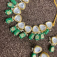 Green pebbles - reversible jewellery Set