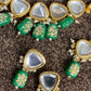 Green pebbles - reversible jewellery Set