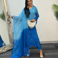 Parisa - Ombre Lacy Crochet - Blue