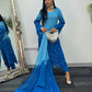 Parisa - Ombre Lacy Crochet - Blue