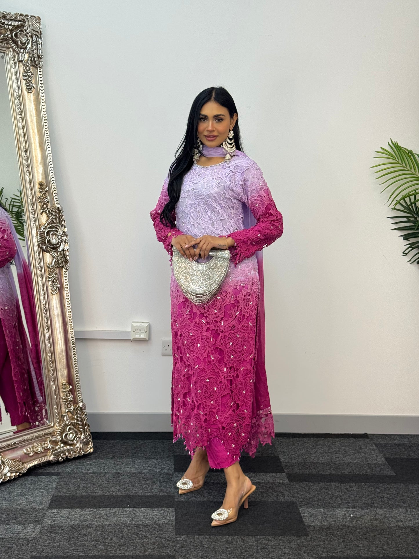Parisa - Ombre Lacy Crochet - Lilac