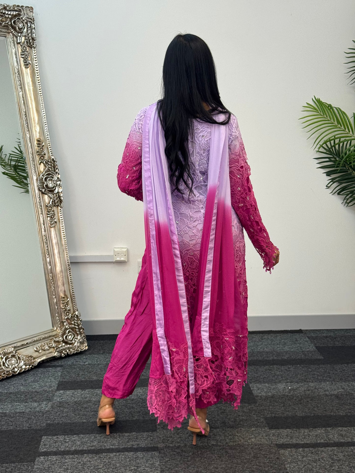 Parisa - Ombre Lacy Crochet - Lilac