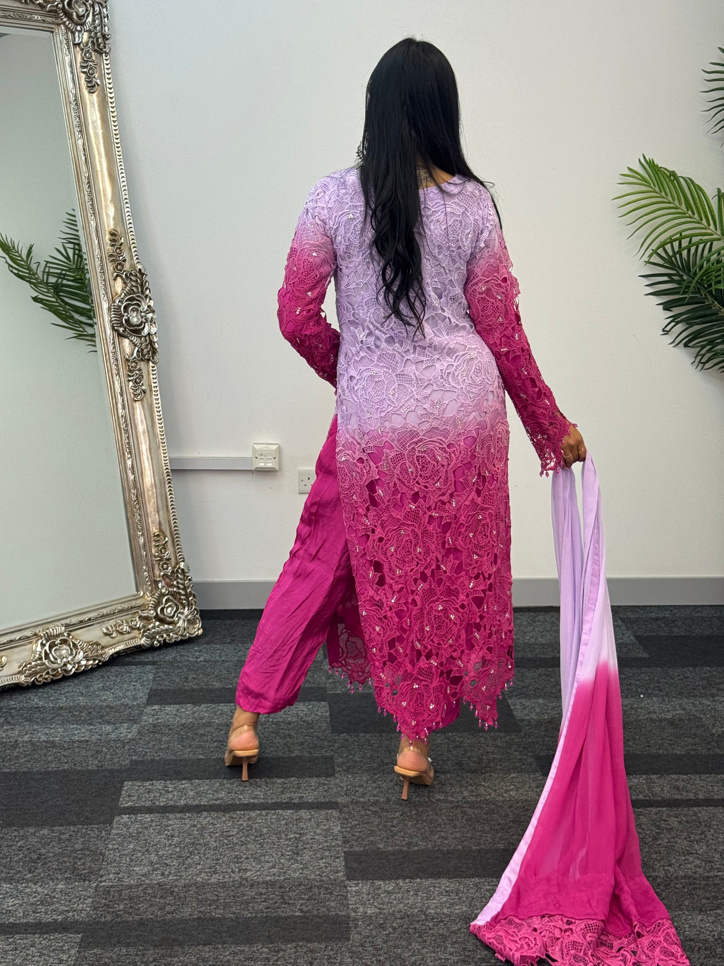 Parisa - Ombre Lacy Crochet - Lilac