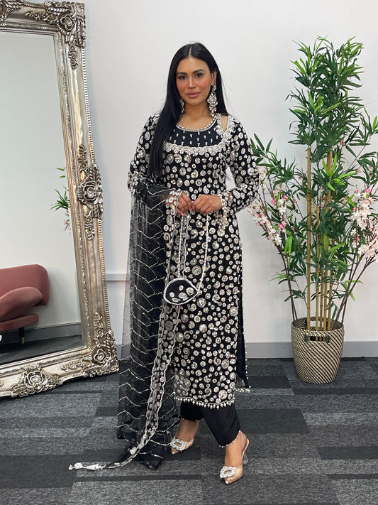 Bali  - Cutdana Net - Black - Baali - H