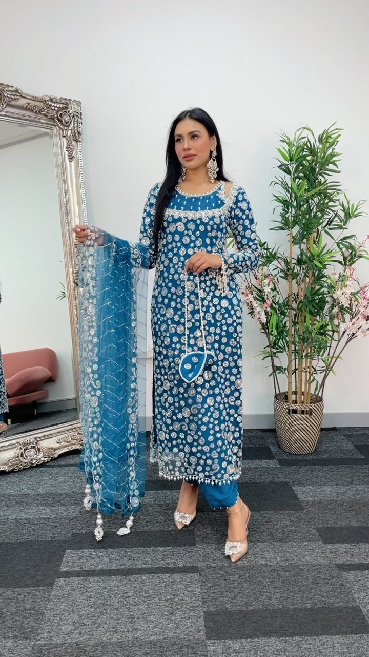 Bali  - Cutdana Net - Teal - Baali - H