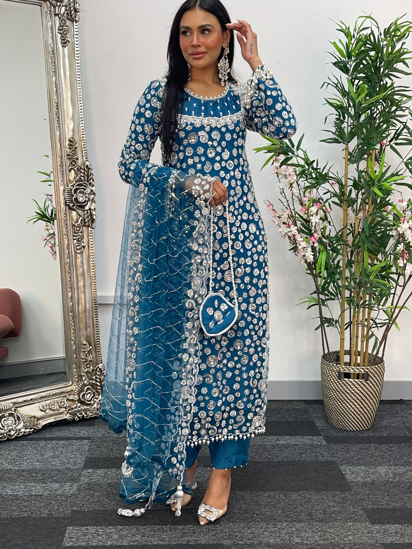 Bali  - Cutdana Net - Teal - Baali - H