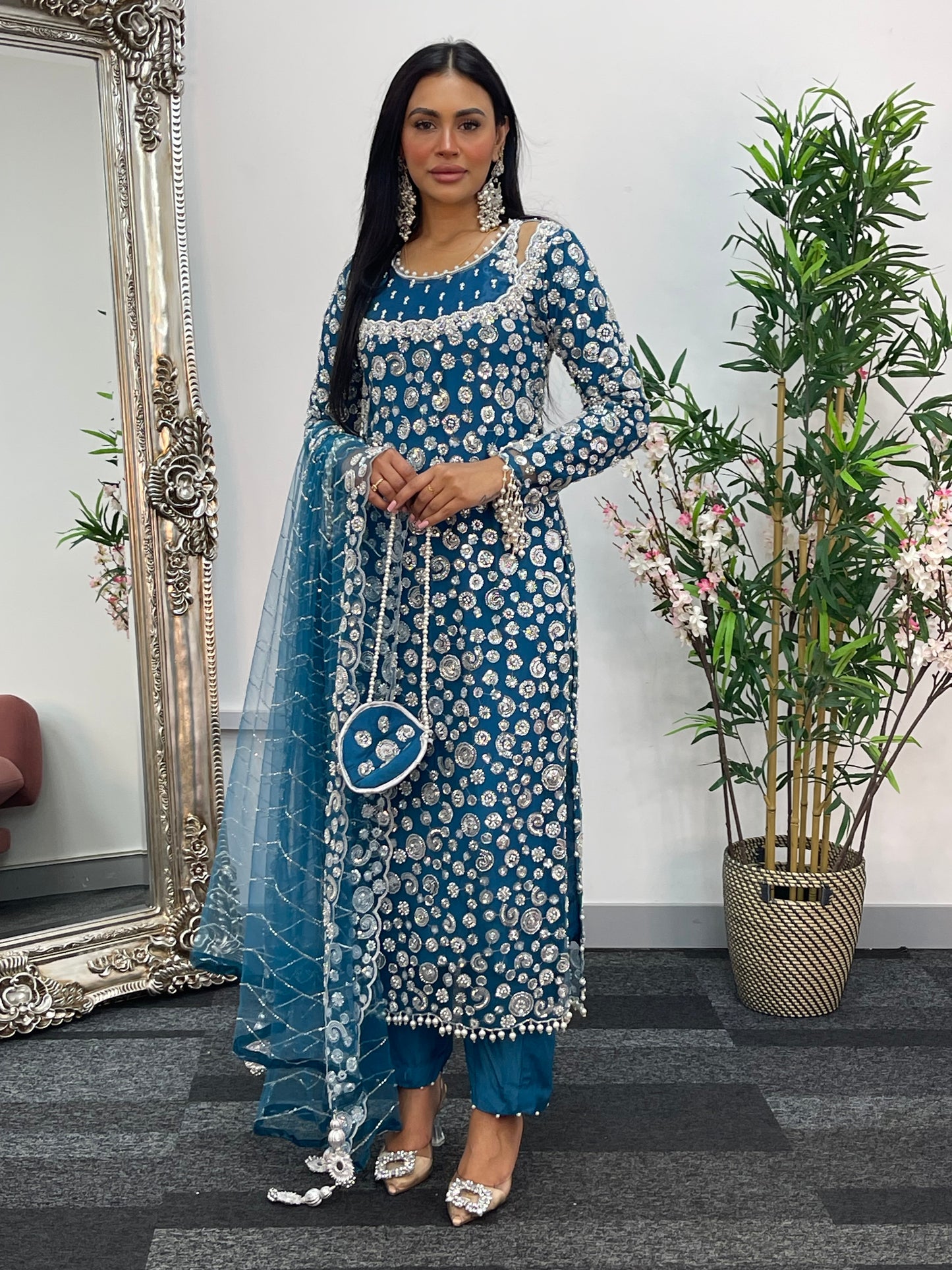 Bali  - Cutdana Net - Teal - Baali - H