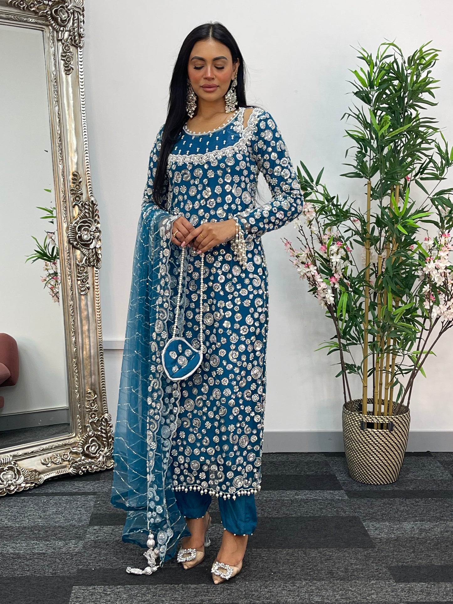 Bali  - Cutdana Net - Teal - Baali - H