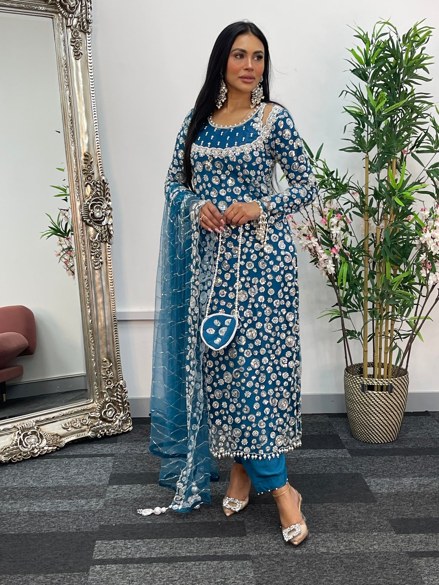 Bali  - Cutdana Net - Teal - Baali - H