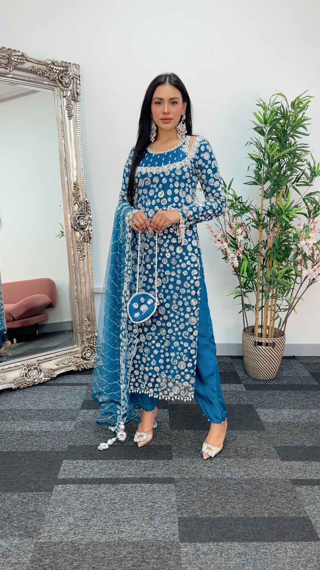 Bali  - Cutdana Net - Teal - Baali - H