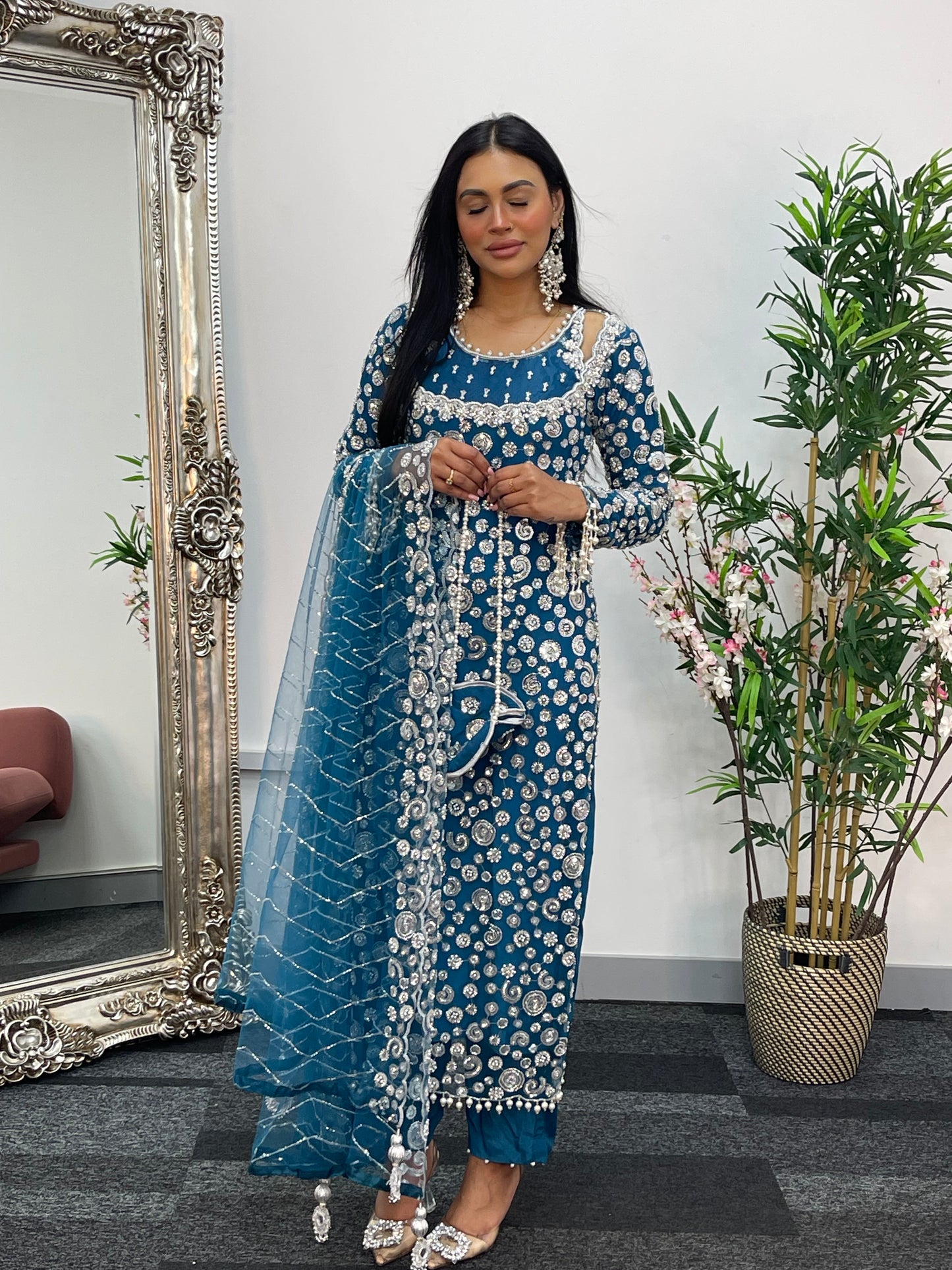 Bali  - Cutdana Net - Teal - Baali - H