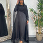 Cape Shawl Dress - Silk Chiffon  - Black