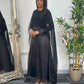 Cape Shawl Dress - Silk Chiffon  - Black
